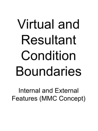 Virtual and
  Resultant
  Condition
 Boundaries
  Internal and External
Features (MMC Concept)
 
