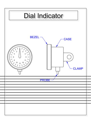 BEZEL
CASE
CLAMP
PROBE
DIAL INDICATOR
6
8
10
12
10
8
6
4
22
4
Dial IndicatorDial Indicator
 