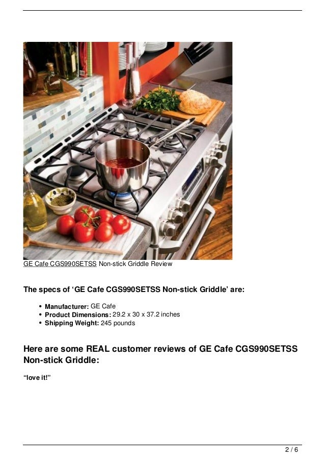 GE Cafe CGS990SETSS Nonstick Griddle Review