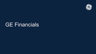 GE Financials
 