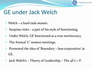 Initiatives - ObjectiveCut the companies spending on R & D.Work-Out – Group of 50 employees companies policy and process.Best Practices – Involving all employees in the quality process.Going GlobalSix Sigma - In late 1995E-Business