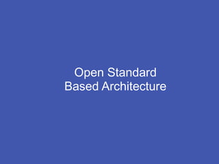 Open Standard
Based Architecture
 