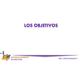 MSC. CARLOS MASSUH V
LOS OBJETIVOS
 