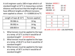 Distance Taping Formula Ge 105 lecture 2 (TAPING CORRECTION) by: Broddett B. Abatayo | PDF