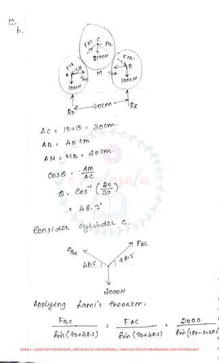 Ge 1151 engineering mechanics anna university april may 2010 - solved ...