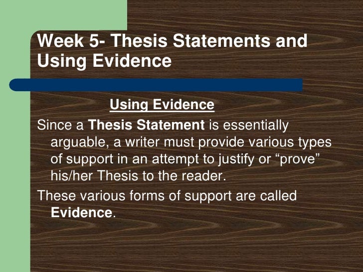 5 types of weak thesis statements