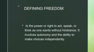 Think Act Autonomy Exploring the Foundations of Morality, Freedom, and Responsibility | PPTX