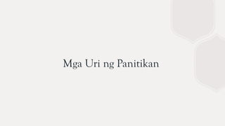 Mga Uri ng Panitikan
 