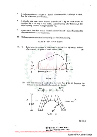 Ge 131 engineering mechanics anna university november december 2004 ...