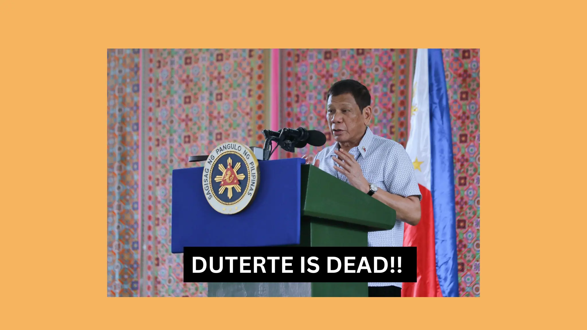 DUTERTE IS DEAD!!
 