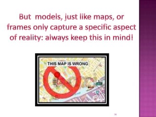 But  models, just like maps, or frames only capture a specific aspect of reality: always keep this in mind!36