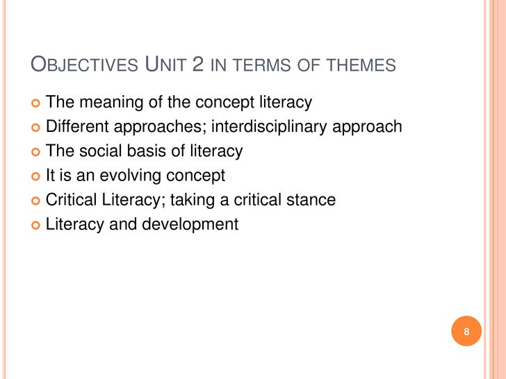 literacy terms