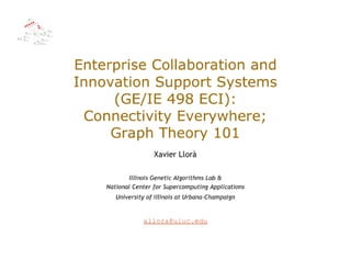 GE498-ECI, Lecture 8: Connectivity Everywhere; Graph Theory 101
