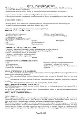 Ge6075 Professional Ethics 5 UNITS NOTES | PDF