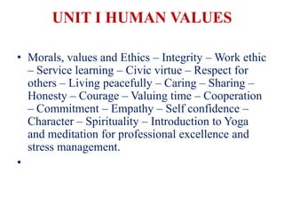 Ge6075 professional ethics in engineering unit 1 | PDF