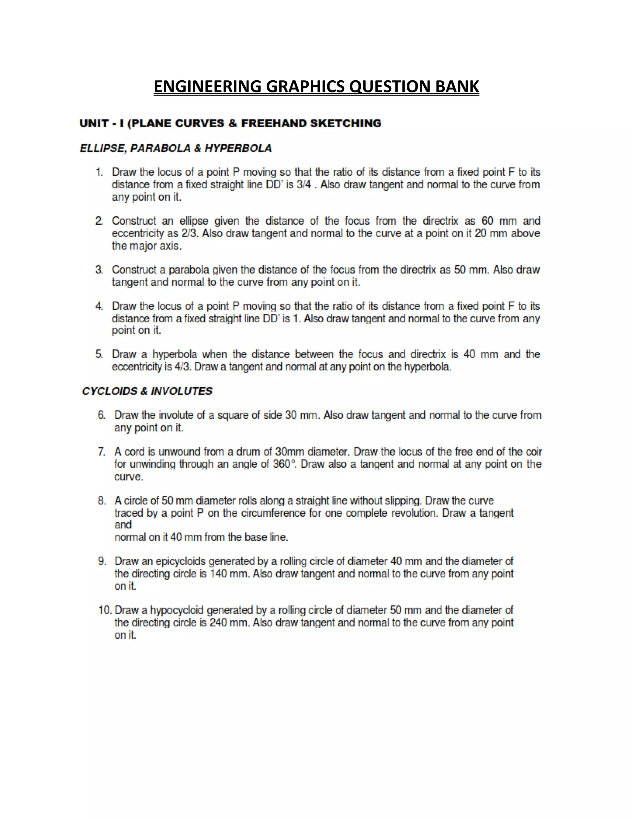Engineering Graphics | PDF