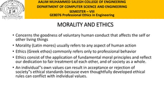 Integrity Values Examples GE8076_PEE_UNIT - I T1 Morals values and Ethics.pptx