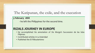 The Katipunan, the exile, and the execution
 