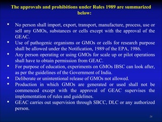 transgenic crops and their regulatory system | PPT