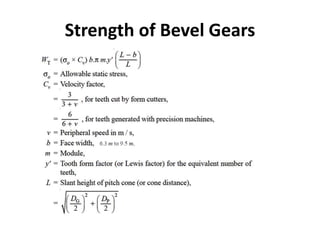 Strength of Bevel Gears
 