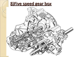 8)Five speed gear box
 