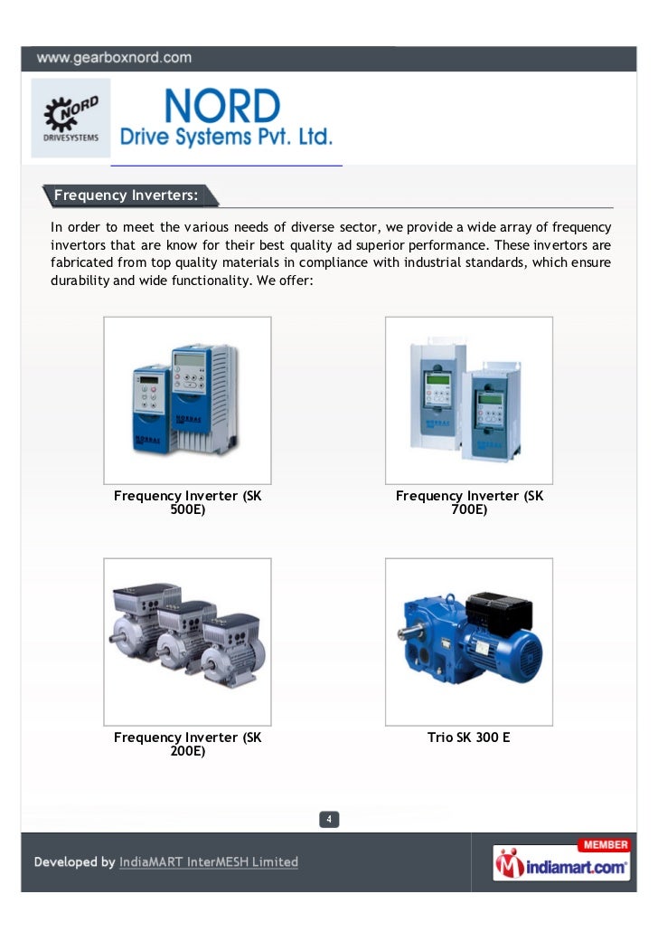 Nord Drive Systems Pvt. Ltd., Pune , Industrial drive systems
