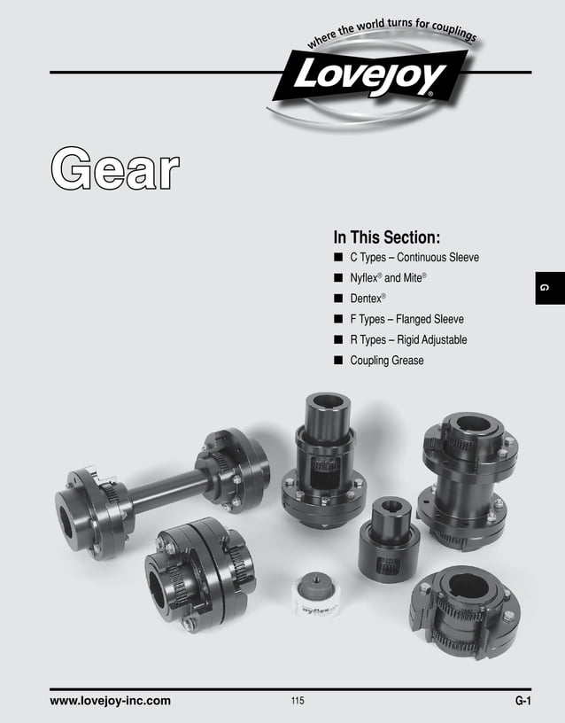 Gear coupling catalogue PDF