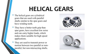 Gear drives and it's types | PPTX