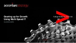 Gearing up for Growth
Using Multi-Speed IT
SLIDESHARE
 