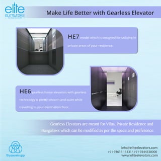 Gearless Elevator