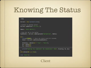 Knowing The Status




       Client
 