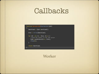 Callbacks




  Worker
 