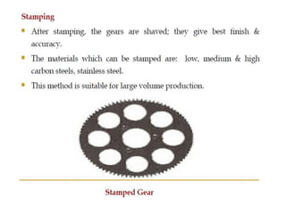 Gear manufacturing