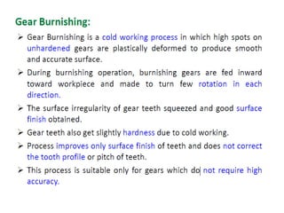 Gear manufacturing