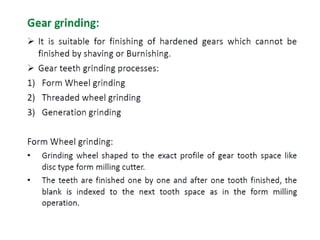 Gear manufacturing