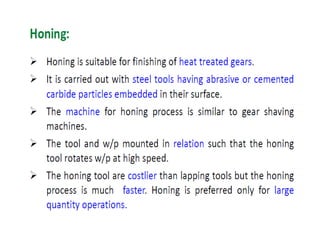 Gear manufacturing