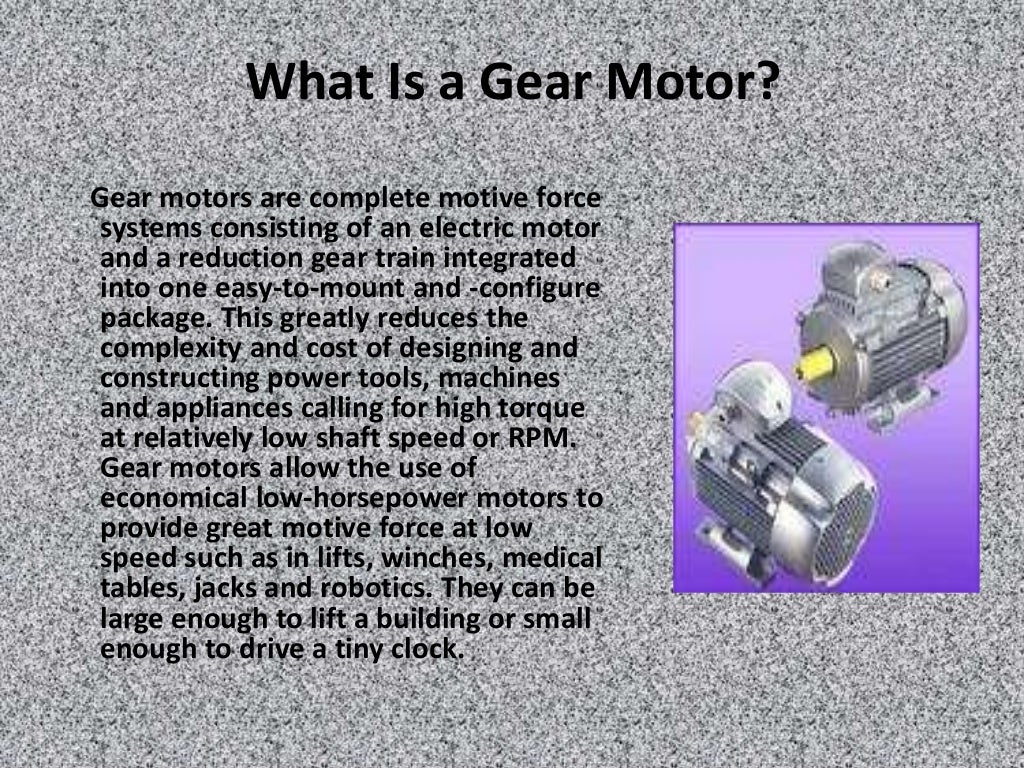 Gear motors