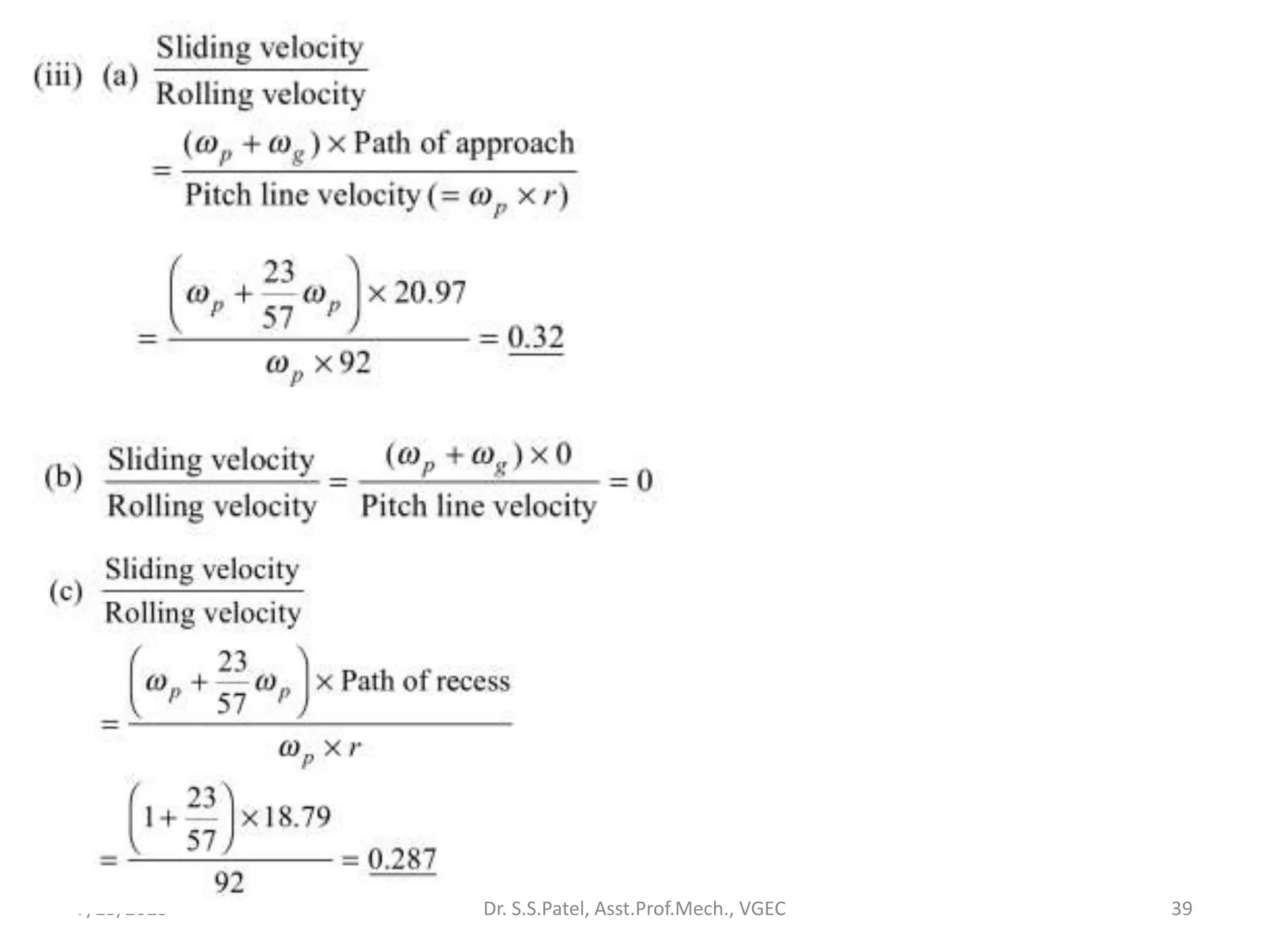 7/25/2023 39
Dr. S.S.Patel, Asst.Prof.Mech., VGEC
 