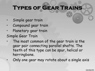 Gears and Gear Trains 