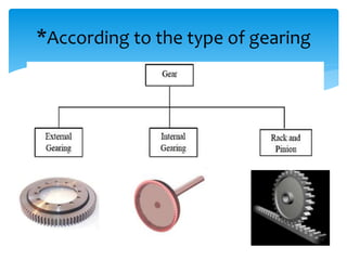 *According to the type of gearing
 