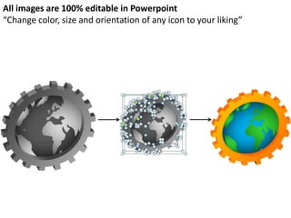 All images are 100% editable in Powerpoint
“Change color, size and orientation of any icon to your liking”
 