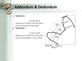 Gear terminology Mechanical 3rd Sem GTU | PPTX