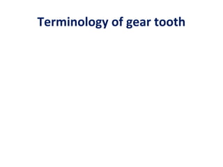 Terminology of gear tooth
 