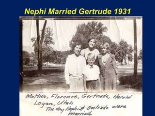 Nephi Married Gertrude 1931
 