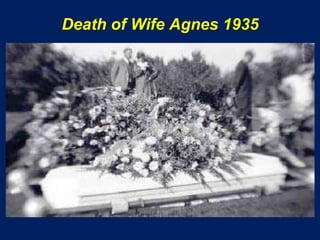 Death of Wife Agnes 1935
 