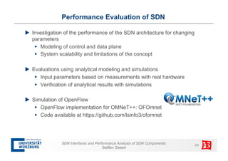 SDN interfaces and performance analysis of SDN components | PDF