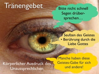 Gebet in Theorie und Praxis (trinitarisch beten in Endlich-Leben-Gruppen)