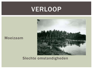 VERLOOP

Moeizaam

Slechte omstandigheden

 