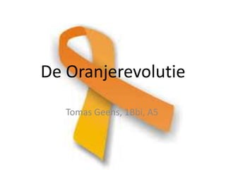 De Oranjerevolutie 
Tomas Geens, 1Bbi, A5 
 