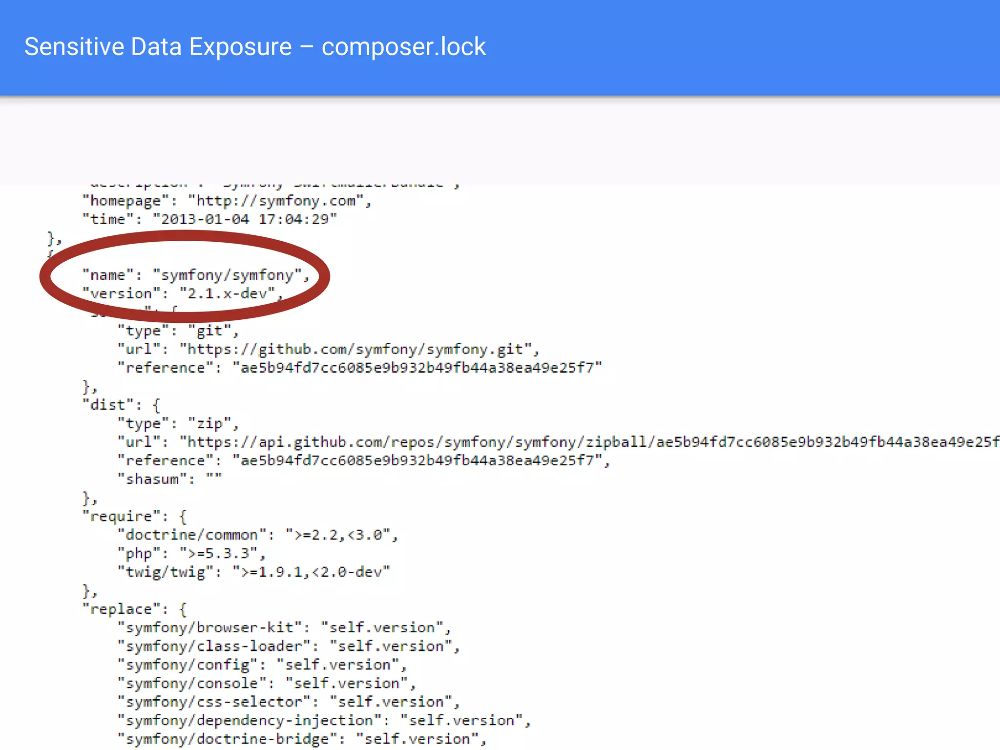 Sensitive Data Exposure – .git
 